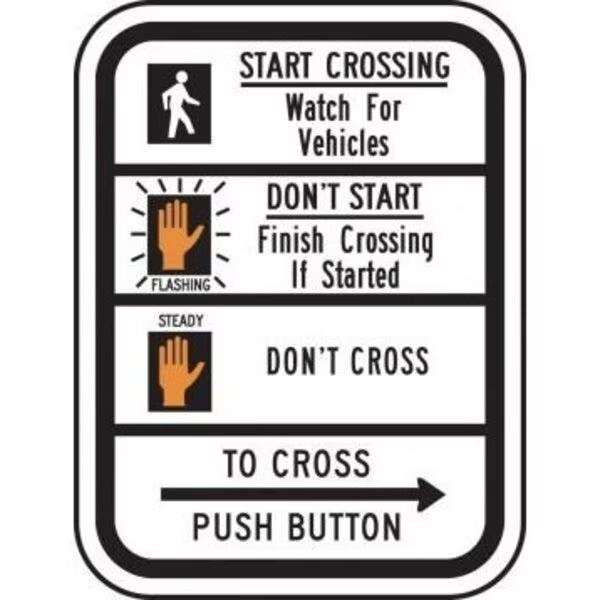 Accuform BICYCLE PEDESTRIAN SIGN FRR717RA FRR717RA - main